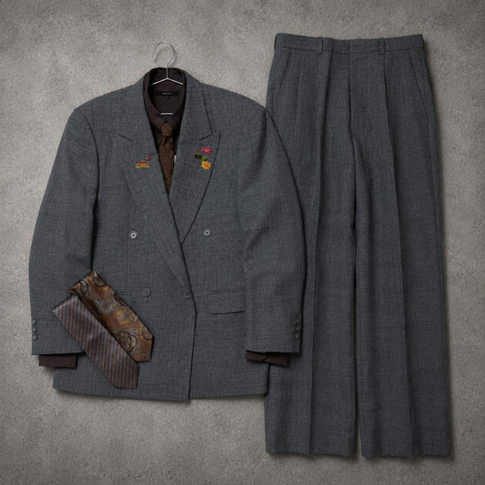 [4-piece set] Styled Ferragamo double shirt tie pins L