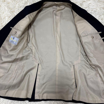 Aquascutum double setup suit wool gold buttons XL