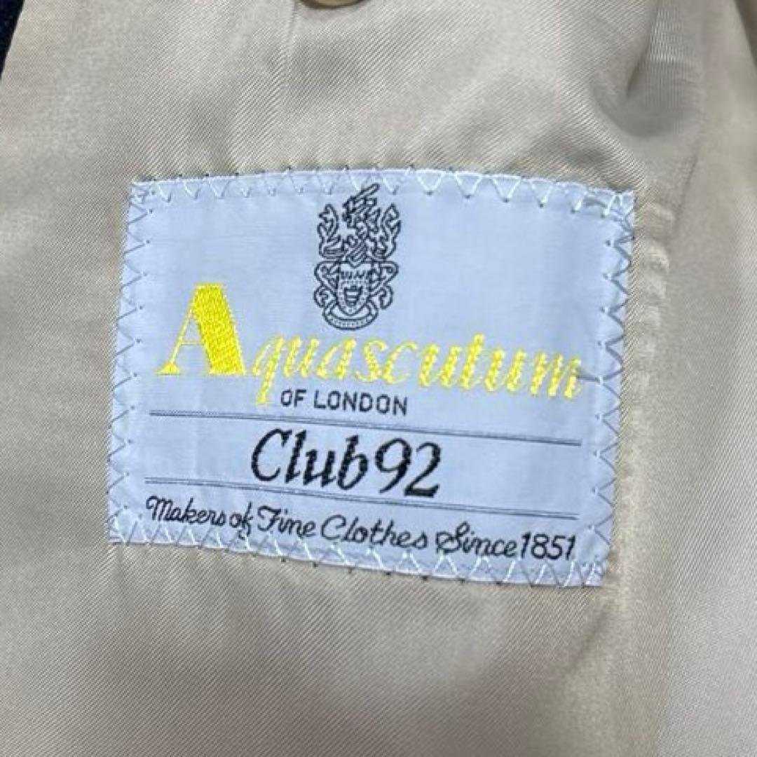 Aquascutum double setup suit wool gold buttons XL