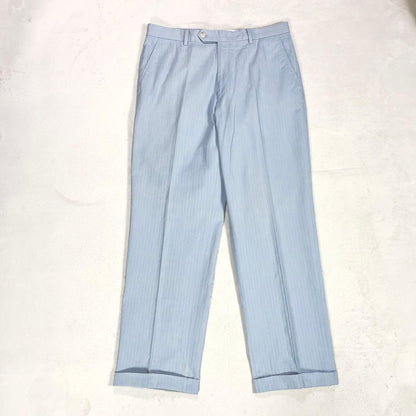Brooks Brothers Cotton Herringbone Setup Suit Top and Bottom M Blue