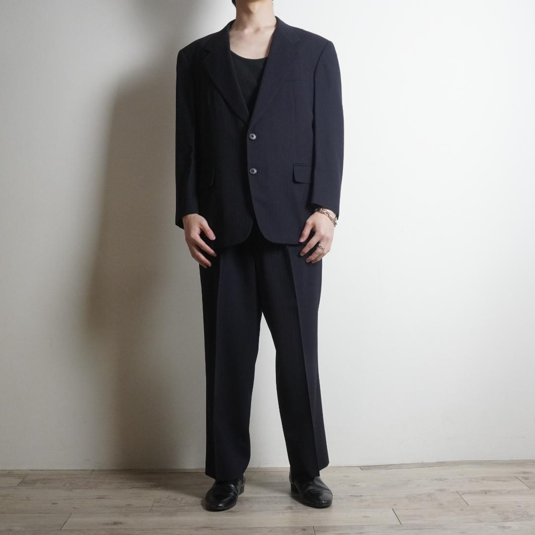 TROJAN Striped Single Setup Suit Navy/VW291