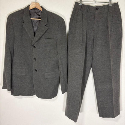 vintage made in Japan TETE HOMME two tuck setup M dark gray
