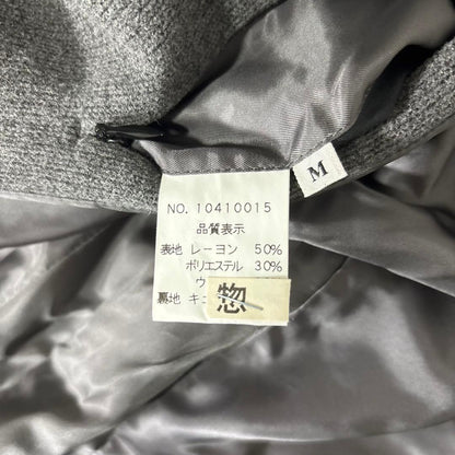 vintage made in Japan TETE HOMME two tuck setup M dark gray