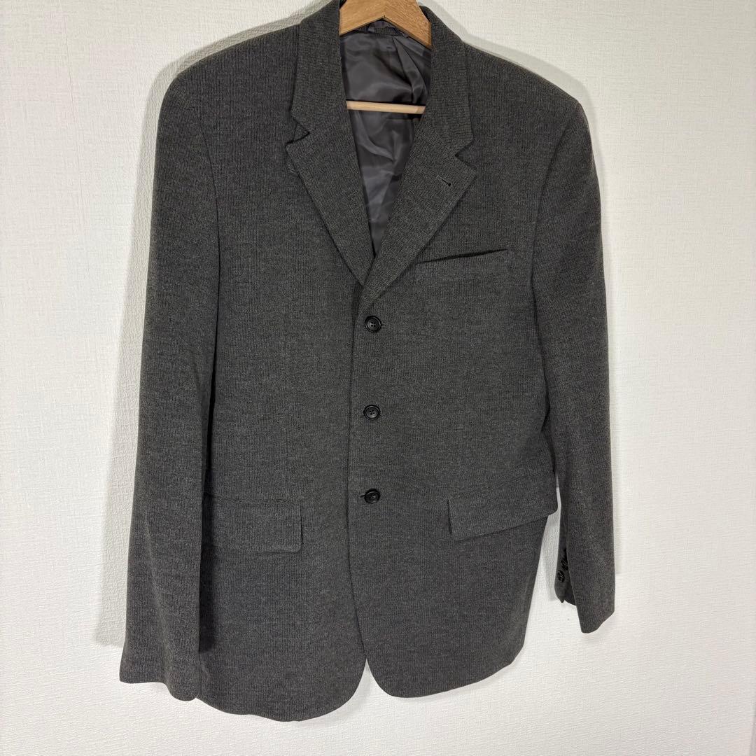 vintage made in Japan TETE HOMME two tuck setup M dark gray