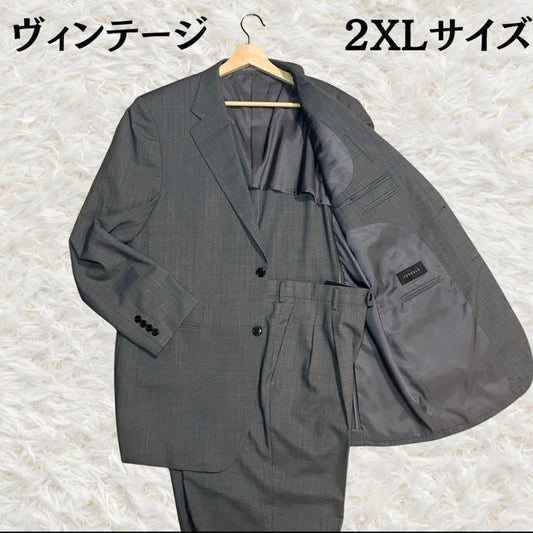 [Extremely Good Condition] Vintage TOPVALU Suit Setup 2XL Gray