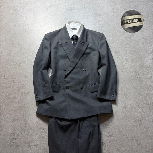 Vintage Men's Setup Suit Double Gray M Size Good Condition
