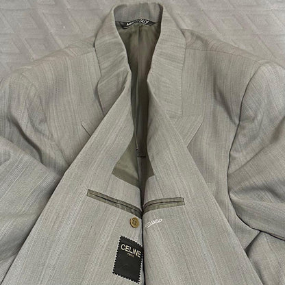 90s CELINE spring/summer double suit (L-XL) + 3 ties