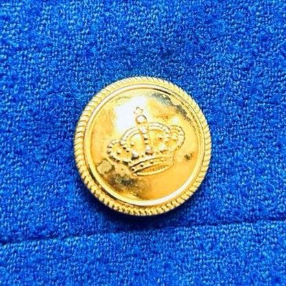Retro Bubbly Suit Gold Button Double Jacket Skirt Setup
