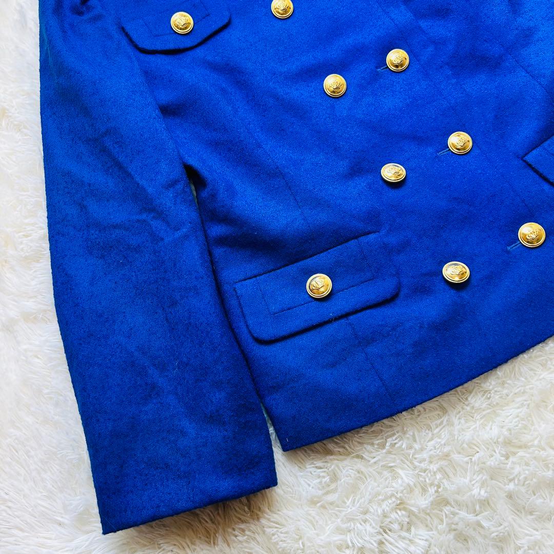 Retro Bubbly Suit Gold Button Double Jacket Skirt Setup