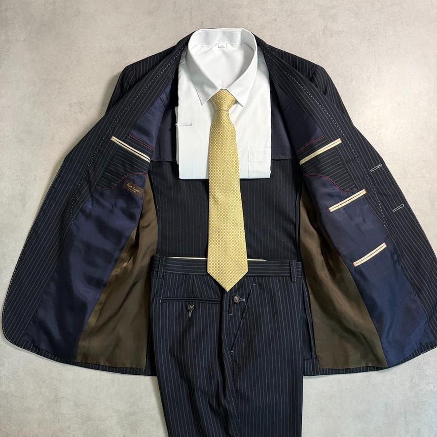 Good condition Paul Smith pin stock Stitch black lining dark blue L equivalent