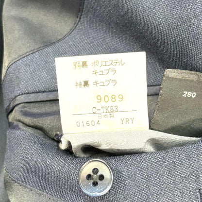 BURBERRY Peak Lapel Double Breasted Suit Navy Size M
