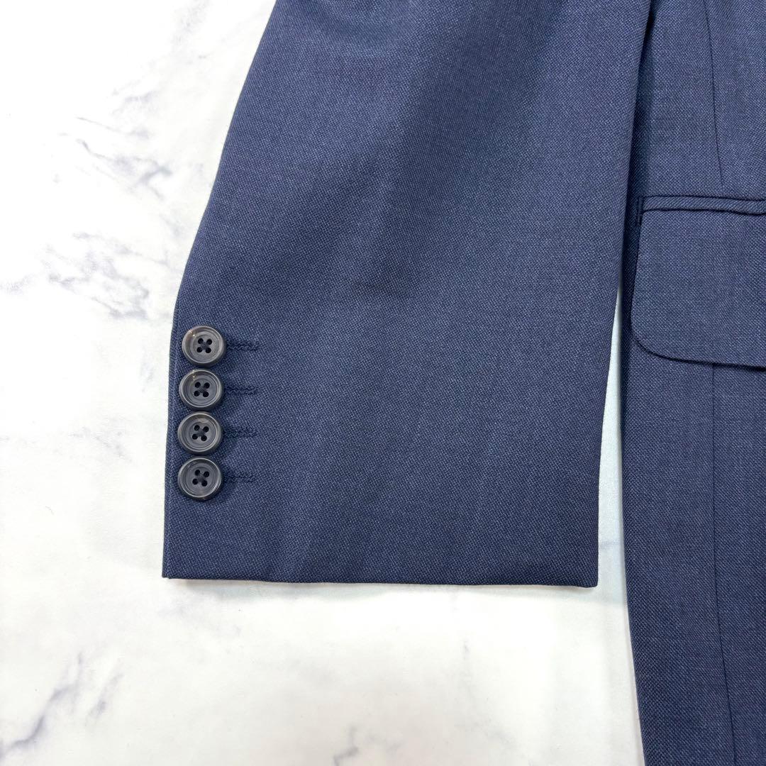 BURBERRY Peak Lapel Double Breasted Suit Navy Size M