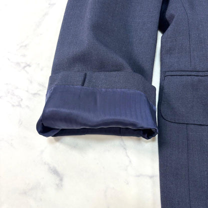 BURBERRY Peak Lapel Double Breasted Suit Navy Size M