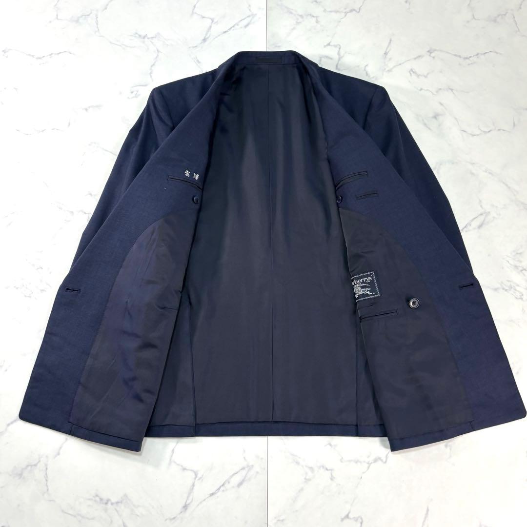 BURBERRY Peak Lapel Double Breasted Suit Navy Size M