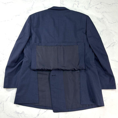 BURBERRY Peak Lapel Double Breasted Suit Navy Size M