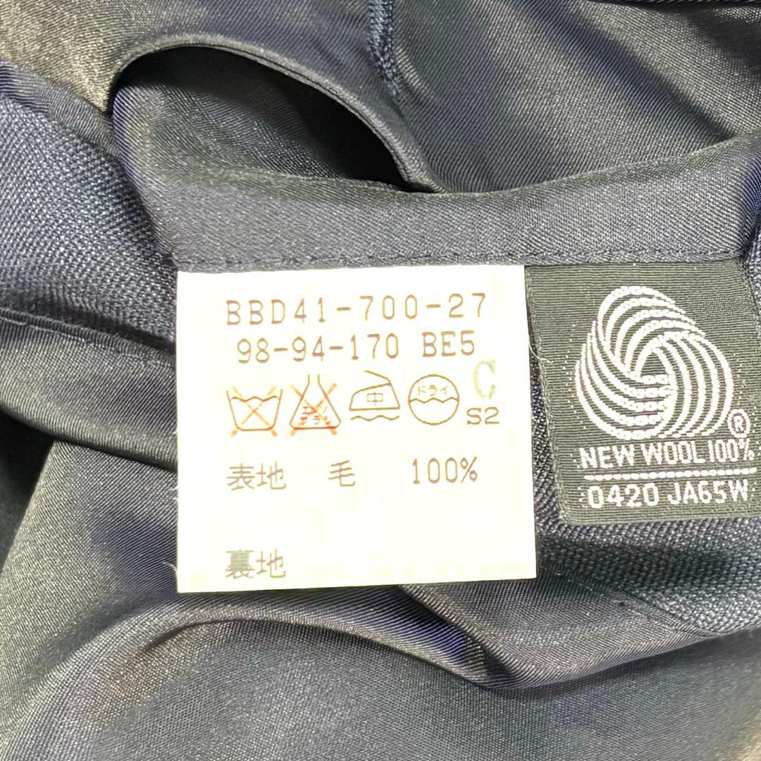 BURBERRY Peak Lapel Double Breasted Suit Navy Size M