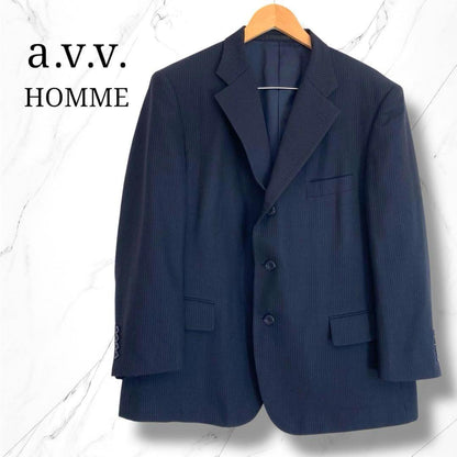 [Aveve Homme] Pinstripe suit business jacket navy