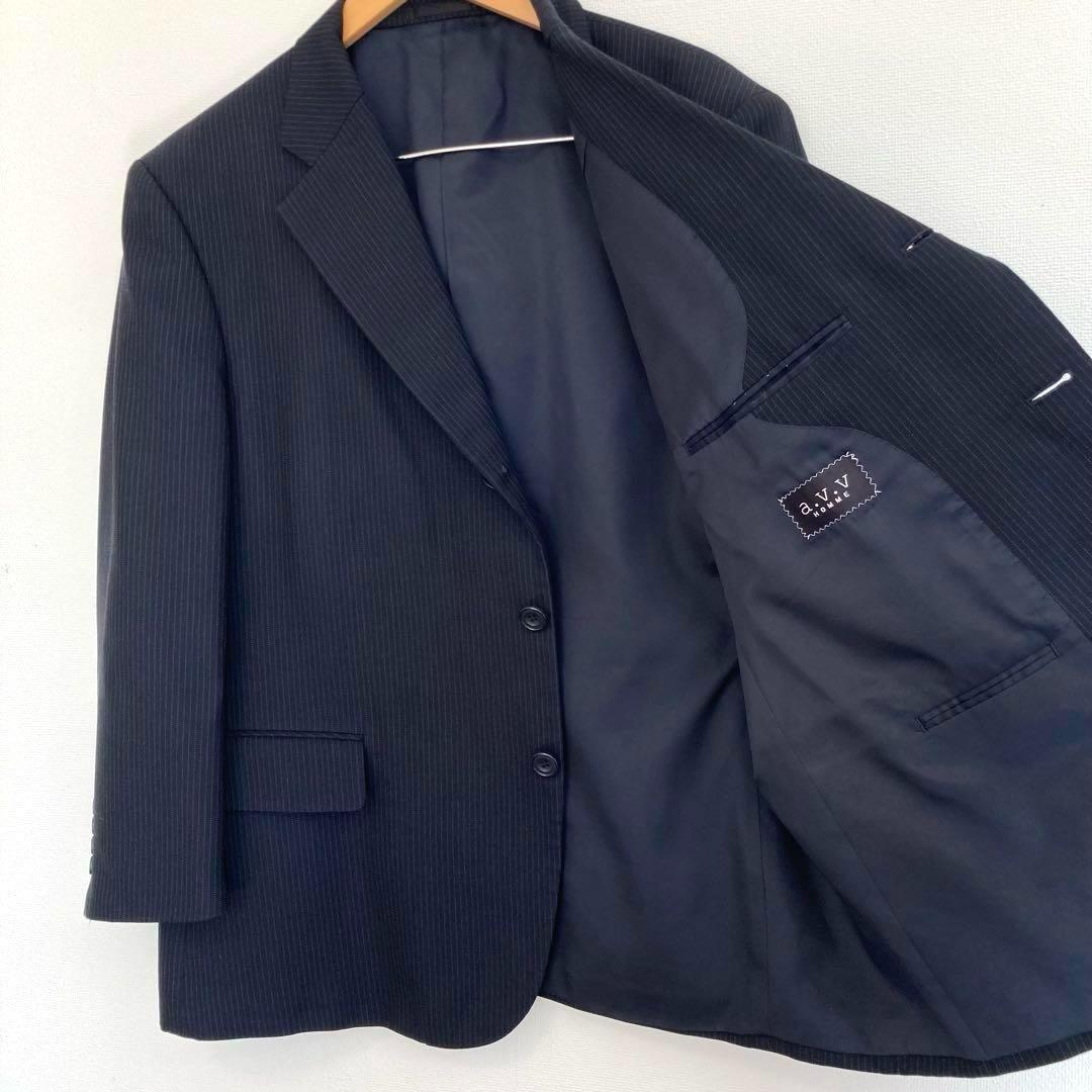 [Aveve Homme] Pinstripe suit business jacket navy
