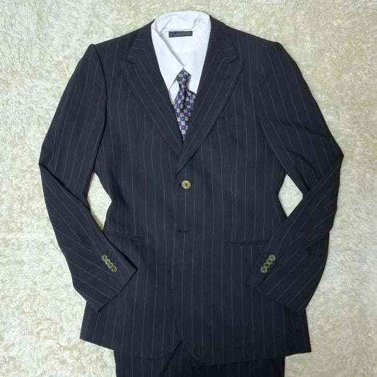 GIORGIO ARMANI Suit Setup L Navy Blue 48 Stripes
