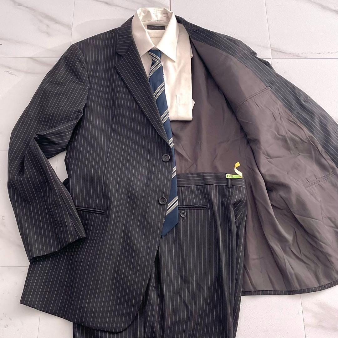 58R Armani Rezzoni Suit Setup Stripe 2XL Black
