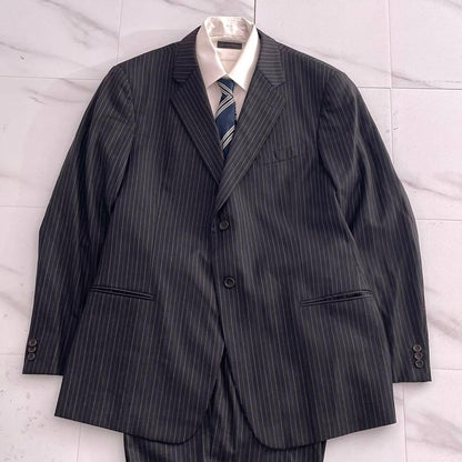 58R Armani Rezzoni Suit Setup Stripe 2XL Black