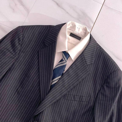 58R Armani Rezzoni Suit Setup Stripe 2XL Black