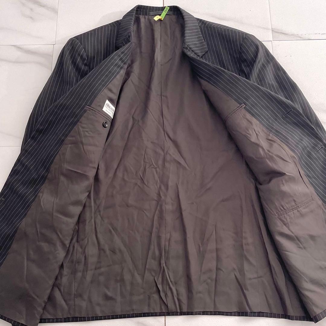 58R Armani Rezzoni Suit Setup Stripe 2XL Black