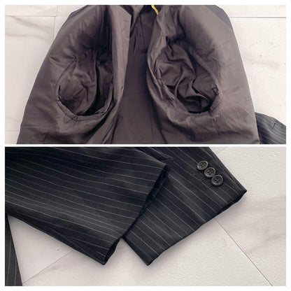 58R Armani Rezzoni Suit Setup Stripe 2XL Black