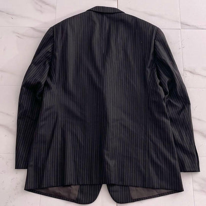58R Armani Rezzoni Suit Setup Stripe 2XL Black