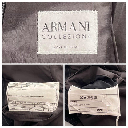 58R Armani Rezzoni Suit Setup Stripe 2XL Black