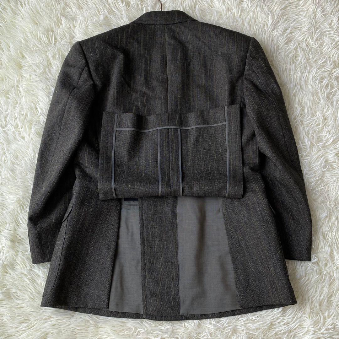 Matsuzakaya Custom Made Double Setup Striped Dark Green Masaki Suda Old Clothes