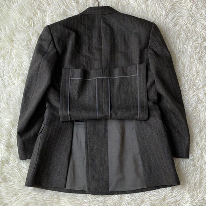 Matsuzakaya Custom Made Double Setup Striped Dark Green Masaki Suda Old Clothes