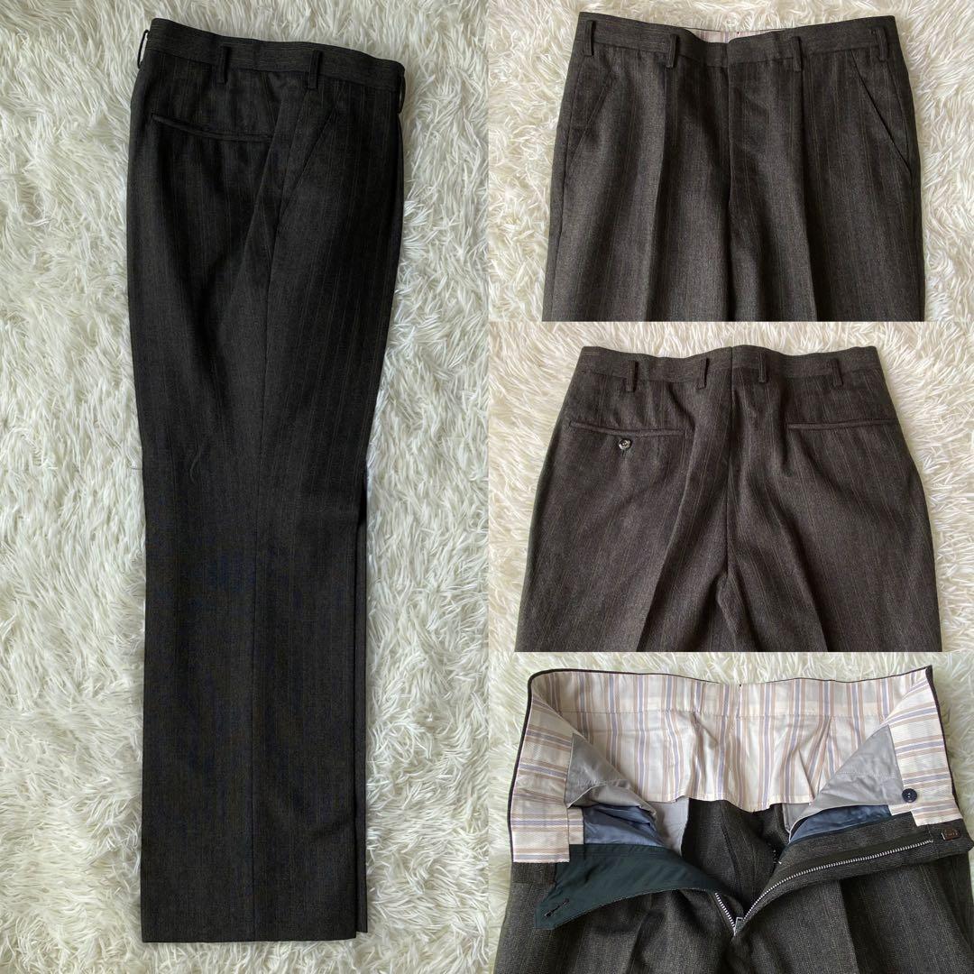 Matsuzakaya Custom Made Double Setup Striped Dark Green Masaki Suda Old Clothes