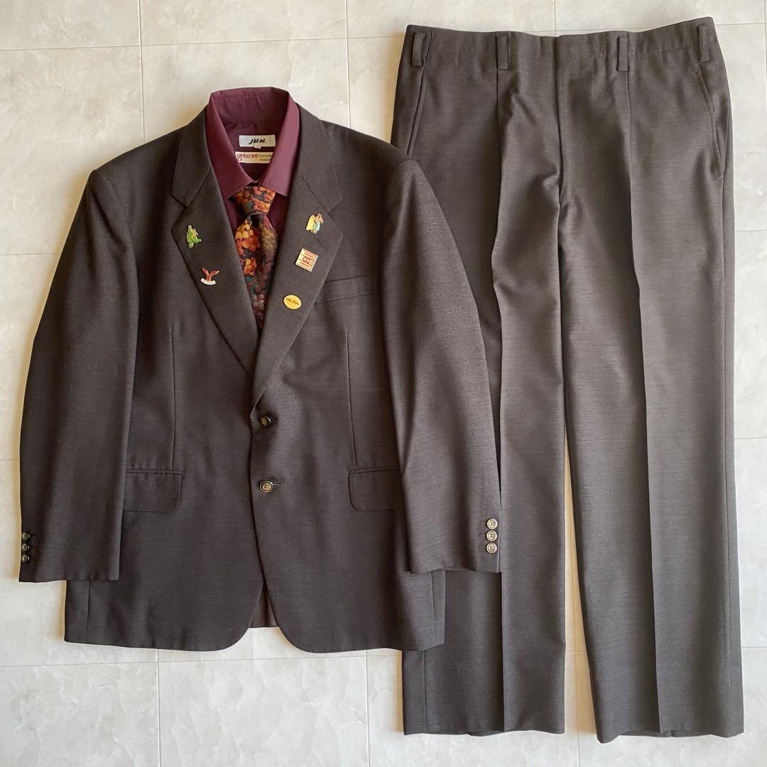 90s vintage British fabric suit Yves Saint Laurent tie pins 4 items