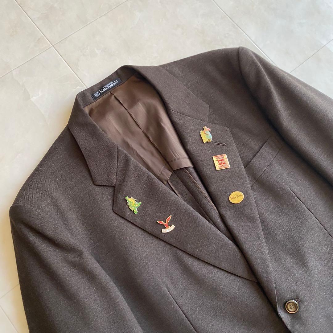90s vintage British fabric suit Yves Saint Laurent tie pins 4 items