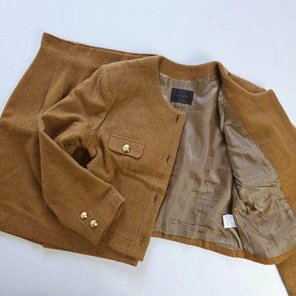 [1 piece] Ladies suit, skirt suit, vintage suit, no collar, retro
