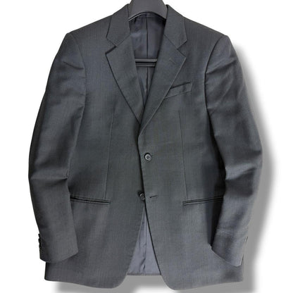 Good condition Armani Rezzoni Hopsack Suit Navy 48 J6290