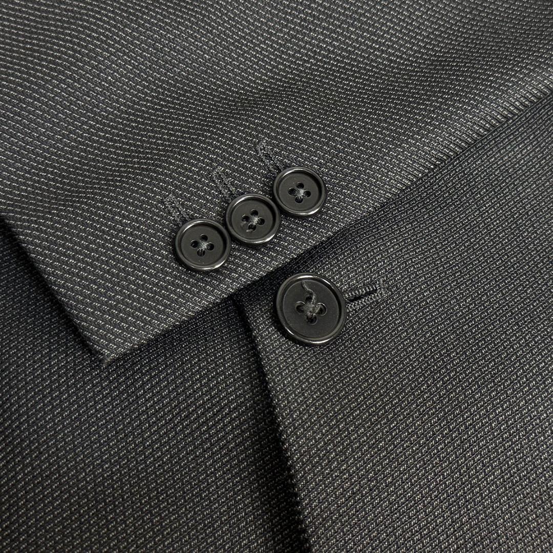 Good condition Armani Rezzoni Hopsack Suit Navy 48 J6290