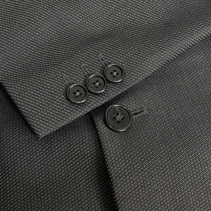 Good condition Armani Rezzoni Hopsack Suit Navy 48 J6290