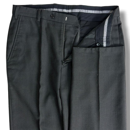 Good condition Armani Rezzoni Hopsack Suit Navy 48 J6290