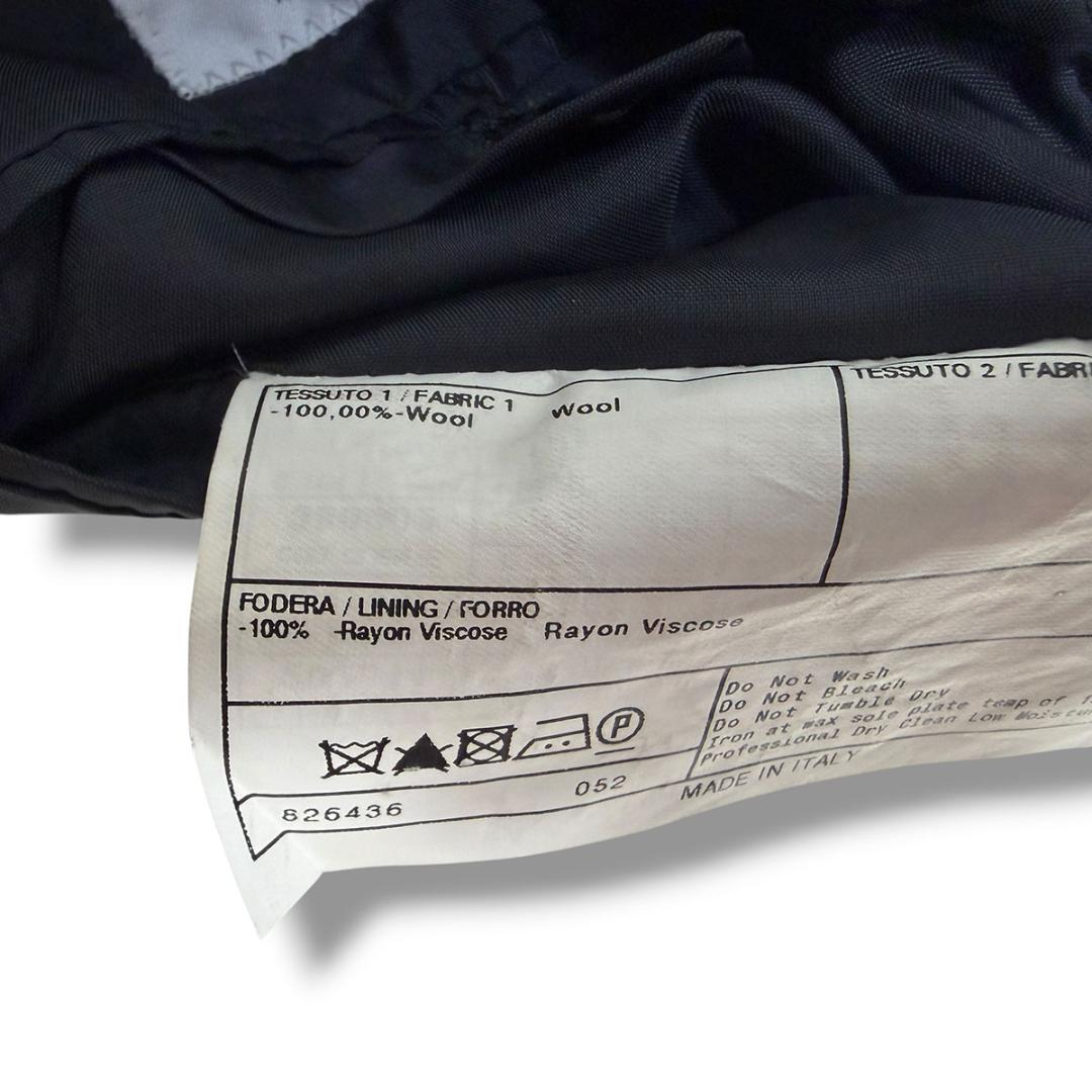 Good condition Armani Rezzoni Hopsack Suit Navy 48 J6290