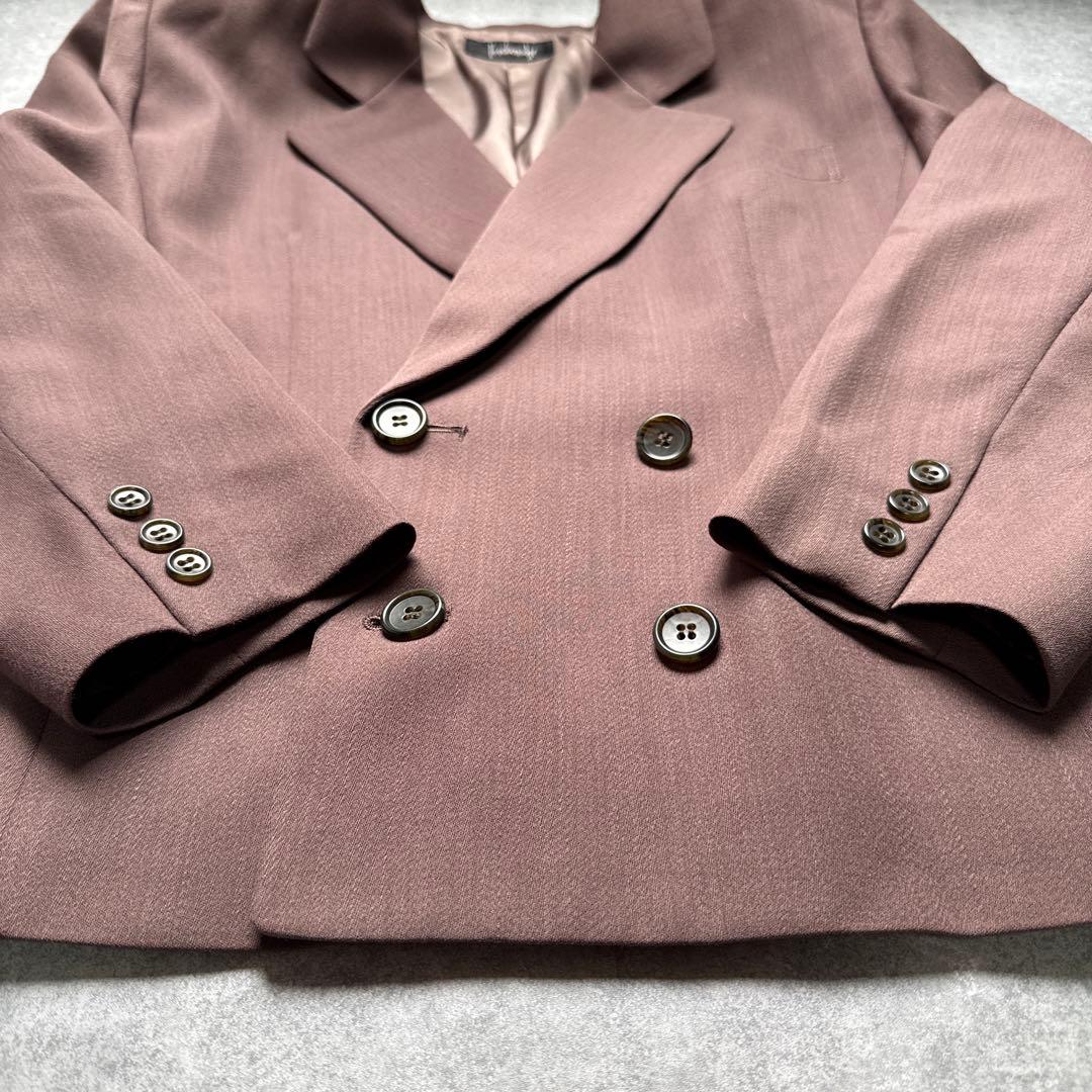[Significant price reduction] Big Silhouette Pink Double Jacket XL Retro Mode