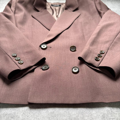 [Significant price reduction] Big Silhouette Pink Double Jacket XL Retro Mode