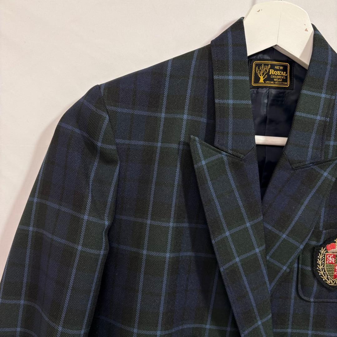 [Made in Japan/Retro] NEW ROYAL Children's Clothing Double Blazer 125 Check