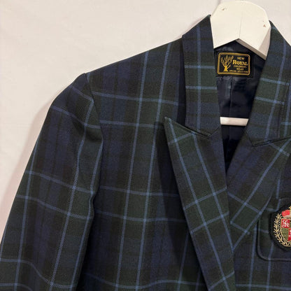 [Made in Japan/Retro] NEW ROYAL Children's Clothing Double Blazer 125 Check