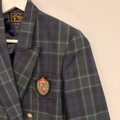 [Made in Japan/Retro] NEW ROYAL Children's Clothing Double Blazer 125 Check