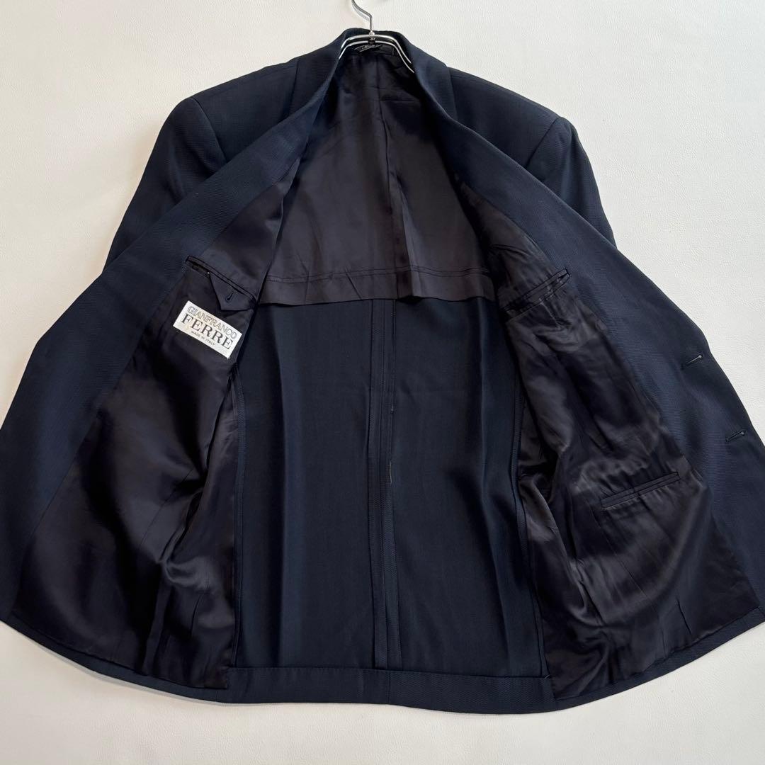 Gianfranco Ferre Herringbone Unlined All Year Suit Setup L Size
