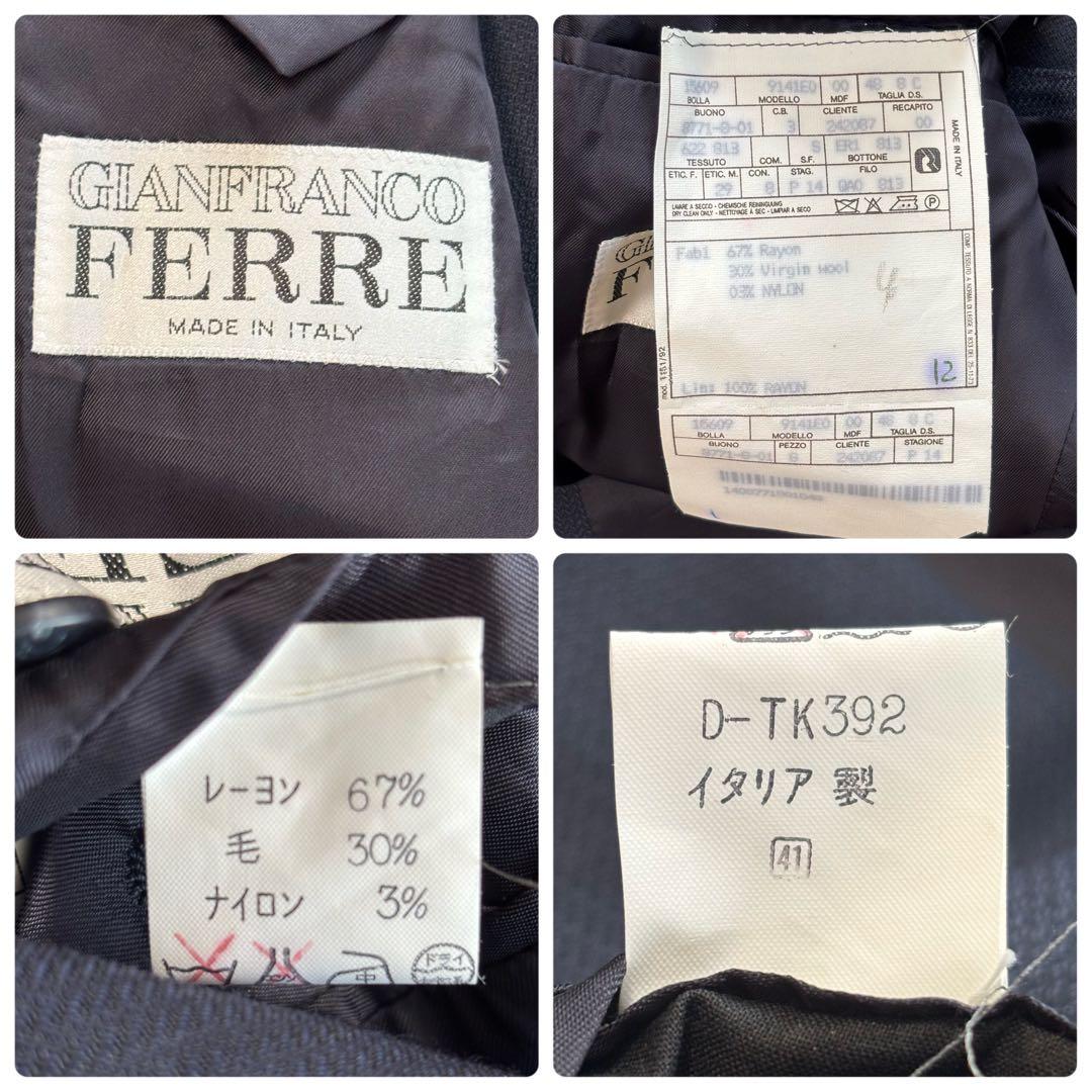 Gianfranco Ferre Herringbone Unlined All Year Suit Setup L Size