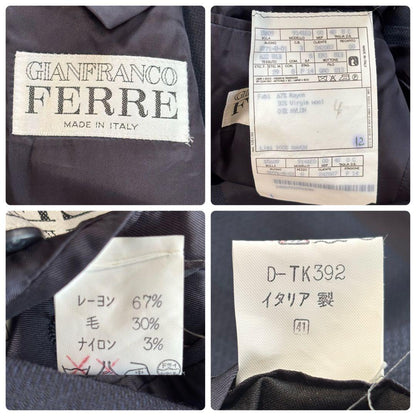 Gianfranco Ferre Herringbone Unlined All Year Suit Setup L Size