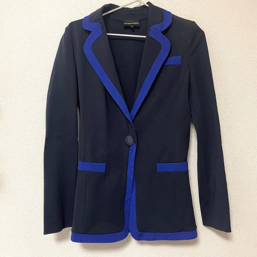Emporio Armani Tailored Jacket Navy Navy Viscose